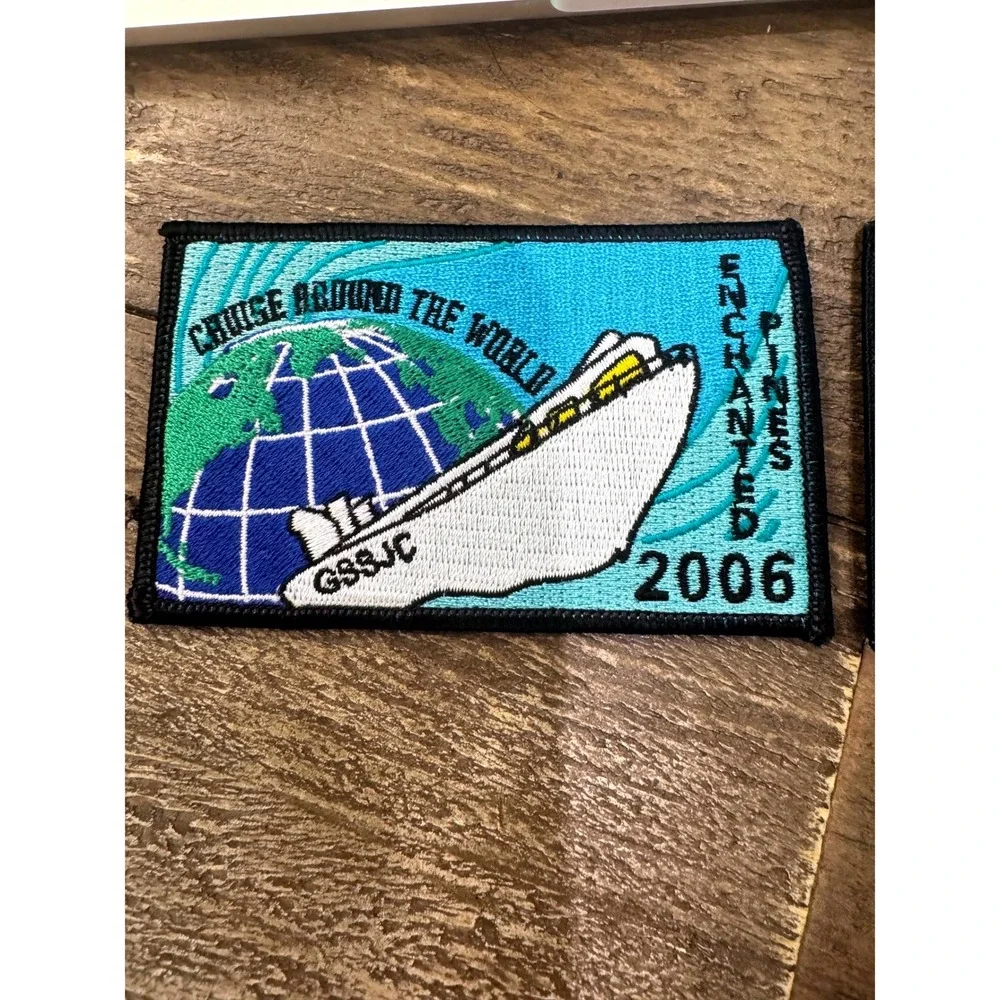 Girl Scouts 2006 Cruise Around the World Patch Lot of 2 GSUSA Travel